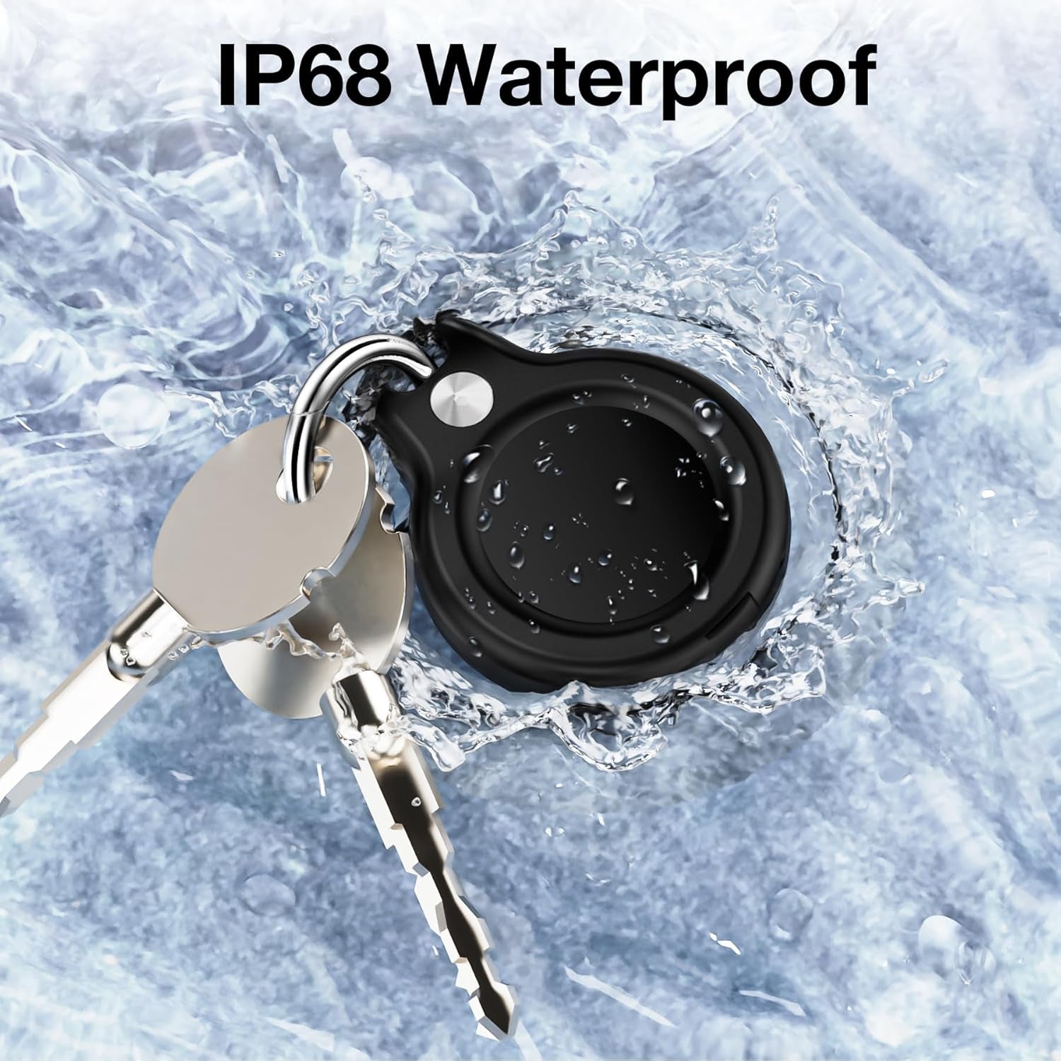 4 Pack Waterproof Keychain Holder Compatible with Airtag, Lock Design Holder Compatible with Apple Air Tags, Anti-Theft Anti-Lost Case for Airtag