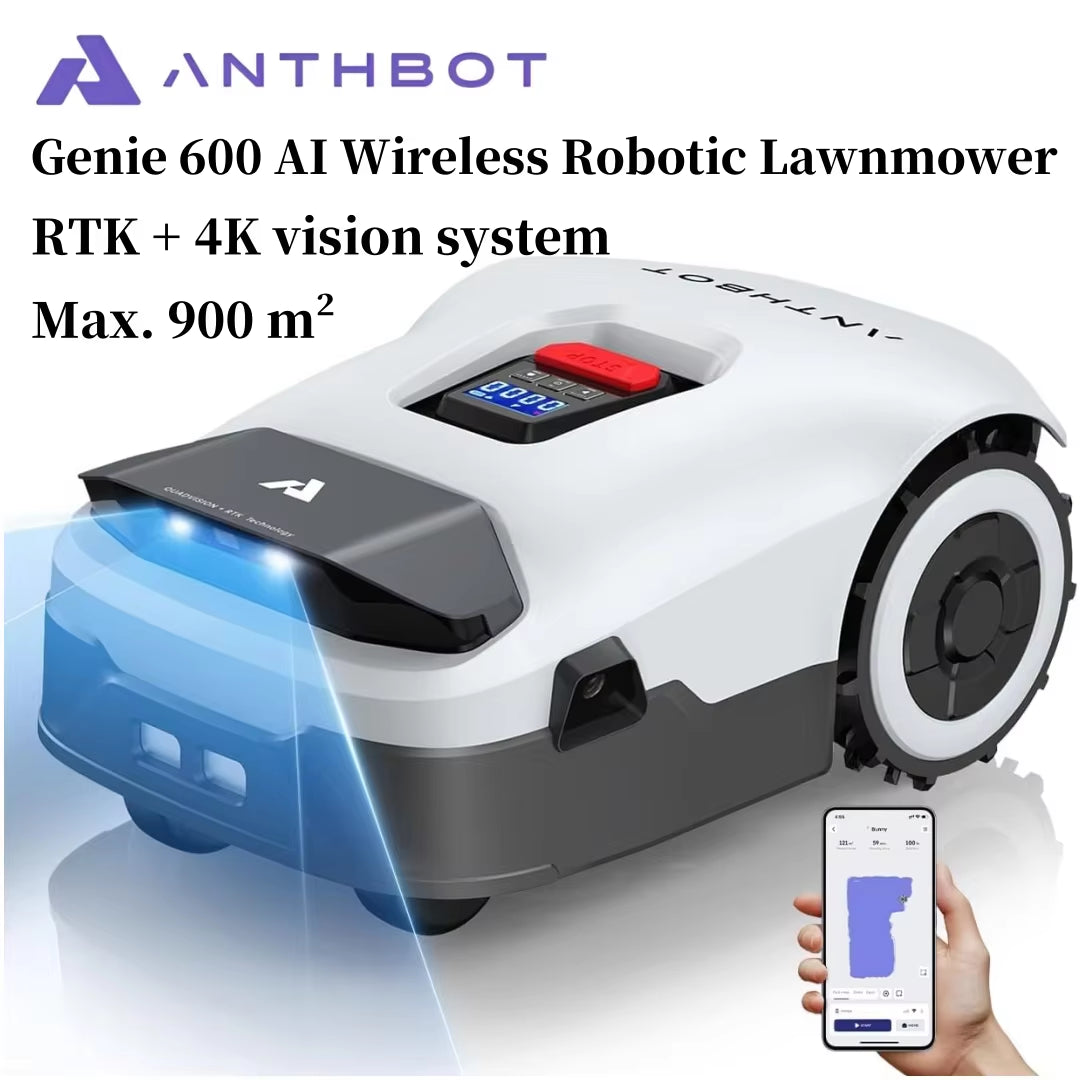 Genie3000 Max. 3600M² AI Wireless Robotic Lawnmower, Full Band Rtk+4-Eye Vision Lawn Mower Robot, APP Control
