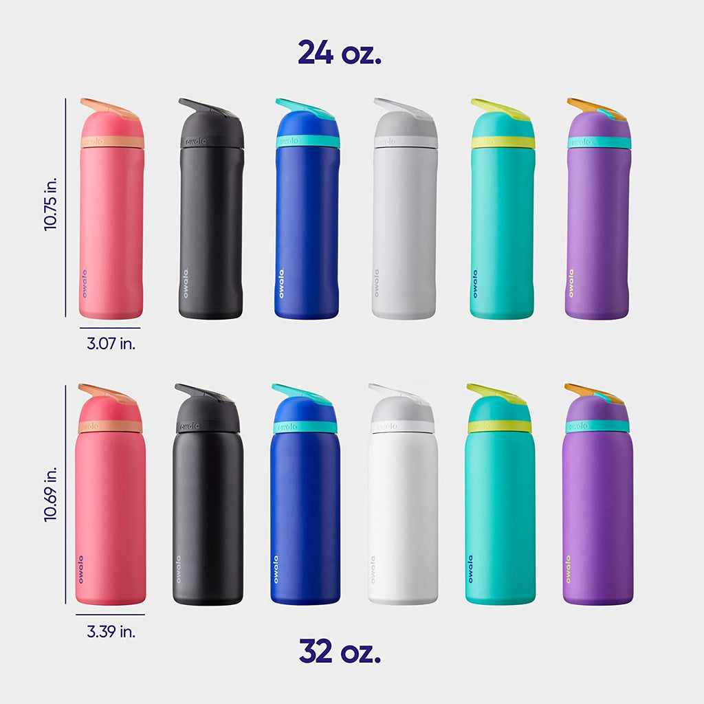 Flip Insulated Stainless Steel Water Bottle with Straw for Sports and Travel, Bpa-Free, 32-Ounce, Hint of Grape