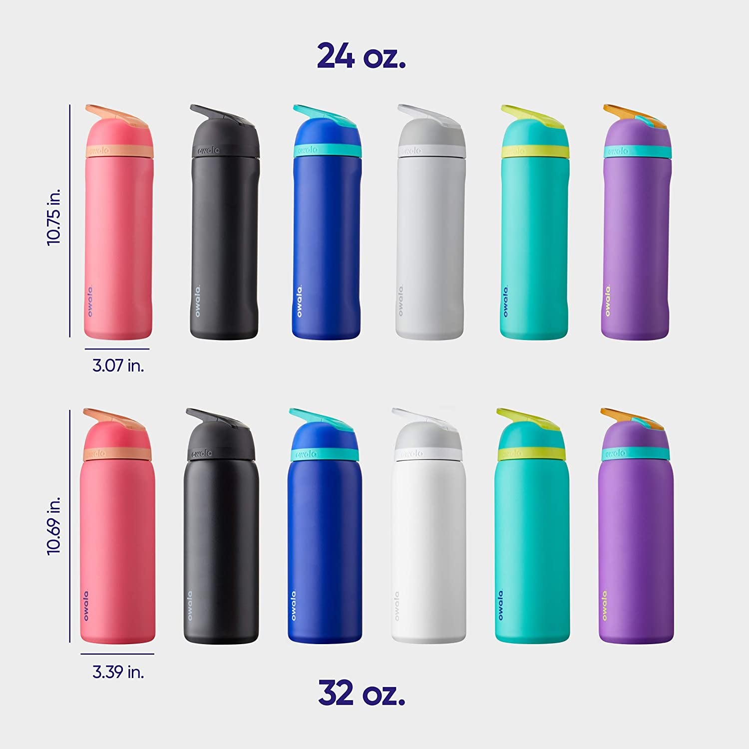 Flip Insulated Stainless Steel Water Bottle with Straw for Sports and Travel, Bpa-Free, 32-Ounce, Hint of Grape