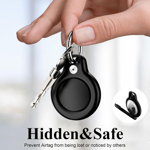 4 Pack Waterproof Keychain Holder Compatible with Airtag, Lock Design Holder Compatible with Apple Air Tags, Anti-Theft Anti-Lost Case for Airtag