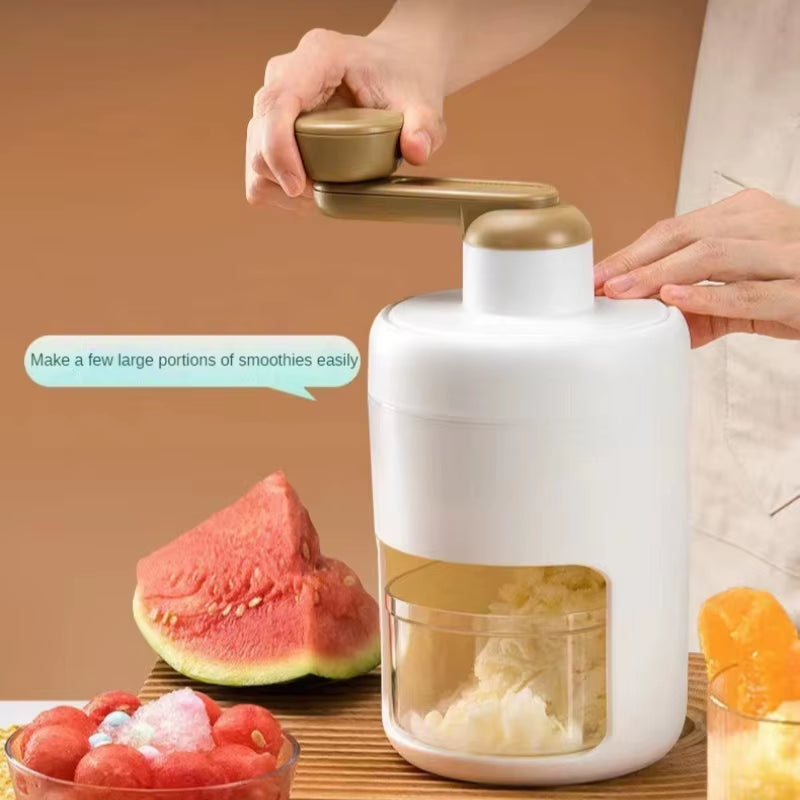 Ice Shaver Household Small Ice Crusher Manual Shaved Ice Milkshake Machine Portable Hand-Cranked Smoothie Machine Kitchen Tools