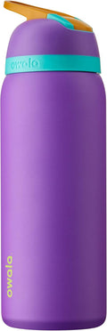 Flip Insulated Stainless Steel Water Bottle with Straw for Sports and Travel, Bpa-Free, 32-Ounce, Hint of Grape